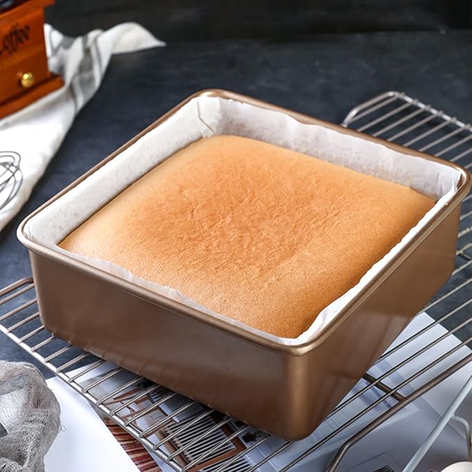 Baking Sheet Pans,2 Pack Nonstick Baking Sheet Pans,Cookie Sheet, Brownie Pan, Bread Pan for Toaster Oven, Small Baking Tray,Bakeware for Cakes, Cookies & Breads (8 Inches)