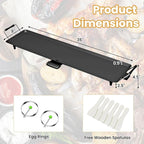 KOTEK 35” Electric Griddle, Nonstick Extra Large Teppanyaki Grill with 5 Adjustable Temperature, Drip Tray, Cool Touch Handles, 2000W Flat Top Pancake Griddle Smokeless for Indoor Outdoor BBQ Party