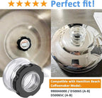 990044000 Top Filler Cap Replaces for Hamilton Beach Commercial Coffeemaker Urn Glass Cap, Coffeemaker Commercial Fill Cap for 60 cup Coffeemaker Model D50065, D50065A, D50065B, D50065C