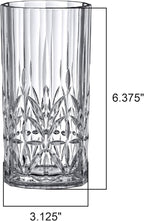 Amazing Abby - Vika - 18-Ounce Plastic Highball Glasses (Set of 6), Plastic Cocktail Glasses, Reusable, BPA-Free, Shatter-Proof, Dishwasher-Safe, Perfect for Poolside, Outdoors, Camping, and More
