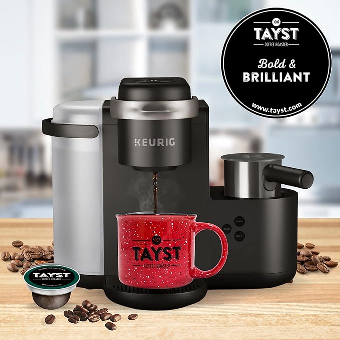 Tayst Coffee Pods, Bold & Brilliant Dark Roast, K Cups Compatible with Keurig Coffee Maker, Sustainable Single Serve, Pack of 30