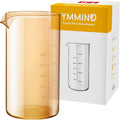 YMMIND Standard Universal Design 34 oz French Press Replacement Glass Beaker, Fits Most Brands French Press Coffee Makers (1Quart / 1000ml / 5-6 Cup) Coffee Press Borosilicate Glass Bottle
