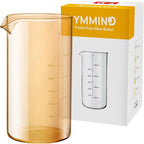 YMMIND Standard Universal Design 34 oz French Press Replacement Glass Beaker, Fits Most Brands French Press Coffee Makers (1Quart / 1000ml / 5-6 Cup) Coffee Press Borosilicate Glass Bottle