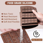 Chocolate Bar Mold, Non-Stick Chocolate Molds, Food Grade Silicone Deep Mold for Dubai Pistachio, Candy, Snacks