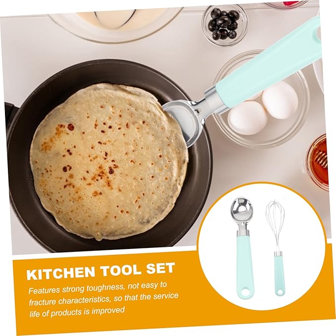 LABRIMP 9-piece Kitchen Gadgets Set Teal Kitchen Accessories Non Stick Cooking Tools Plastic Handle Utensil Set Baking Utensil Set Cooking Utensils