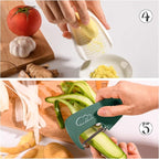 Kitchen Gadgets 6 Piece Set - Space Saving Cooking Tools Utensils for Small Kitchen, Stainless Steel Accessories for RV inside Camper Outdoor Gadgets Gifts Essentials Dishwasher Safe(Green)