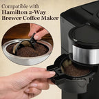 KEEPOW Reusable Coffee Basket Filter, Parts compatible with Hamilton Beach 2-Way Brewer Coffee Maker Models 49980A 49980Z 49933 47650 Accessories 3 Pack
