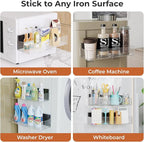 Mystozer Magnetic Spice Rack for Refrigerator, Kitchen Organizer and Storage Shelf, Clear (6 Pack)…