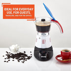 Imusa Special Edition Electric Cuba/Domino themed Espresso Maker, 3 or 6 Cups, White, Red, Blue