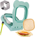 LEPCY Uncrustables Sandwich Maker Sealer Cutter, Crustless Sandwich Cutter, PB&J Uncrustable Maker - Color Turquoise, Square Shape