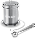 House Again Large Tea Infuser with Scoop, Extra Fine Mesh Tea Strainers for Loose Tea & Spice Infuser for Cooking, 304 Stainless Steel, Loose Leaf Tea Steeper for Brew Tea Spices & Seasonings