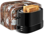 JEOCODY Toaster Bread Maker Cover with Handle - Coffee Theme Print, Wide Slot, Dust Protection