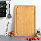 2XLarge Cutting Board, 20" Bamboo Cutting Boards for Kitchen with Juice Groove and Handles Kitchen Chopping Board for Meat Cheese board Heavy Duty Serving Tray, 2XL, Empune