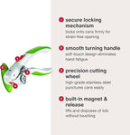 Zyliss Lock N' Lift Manual Can Opener with Lid Lifter Magnet - Heavy-Duty & Handheld Can Opener - Kitchen Gadget for Can Opener Safety - Manual Can Opener for Smooth Edge - Green
