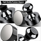 Tiergrade Metallic Magnets, Refrigerator Magnets, 40 Pack Black Magnetic Push Pins, Strong Fridge Magnets, Multi-use Whiteboard Magnets Perfect for Kitchen Office Classroom