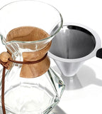 AGOGO Pour Over Coffee Maker Glass - Barista Kit with 304 Stainless Filter for Home, Office, Camping, Cafes - Easy Clean Coffee Dripper Set (Soft Towel&Brush) (28oz Diamond Design w/SS Filter)