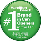 Hamilton Beach Electric Automatic Can Opener with Auto Shutoff,Knife Sharpener,Cord Storage,and SureCut Patented Technology,Extra-Tall,Red,(Pack of 2)