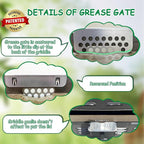 BBQ Tider Griddle Blocker Grease Gate for Blackstone Cooking Tools, 2Pack Grilling Goalie Bbq Mesh Screen Compatible with Many Griddle Accessories(Not For Old-style Long Hook 17" and 22" Blackstone)