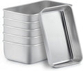 TeamFar Loaf Pans for Baking, 9 × 5 Inch Stainless Steel Loaf Bread Pans Tins for Homemade Bread/Brownies, Healthy & Sturdy, Oven & Dishwasher Safe - Set of 6