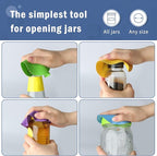 Aixoom Rubber Jar Opener Pads Set of 4, Round Heat-insulated Non-Slip Gripper Pads for Jars, Kitchen Tool for Easy Opening (Circle)