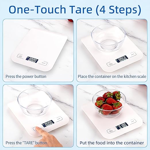Digital Shipping Scale,Stainless Steel Panel, Accurate Portable Postal Scale for Packages, Small Business,Kitchen, Food, Handmade, Liquids, and Boutique (White Battery(5kg/1g))
