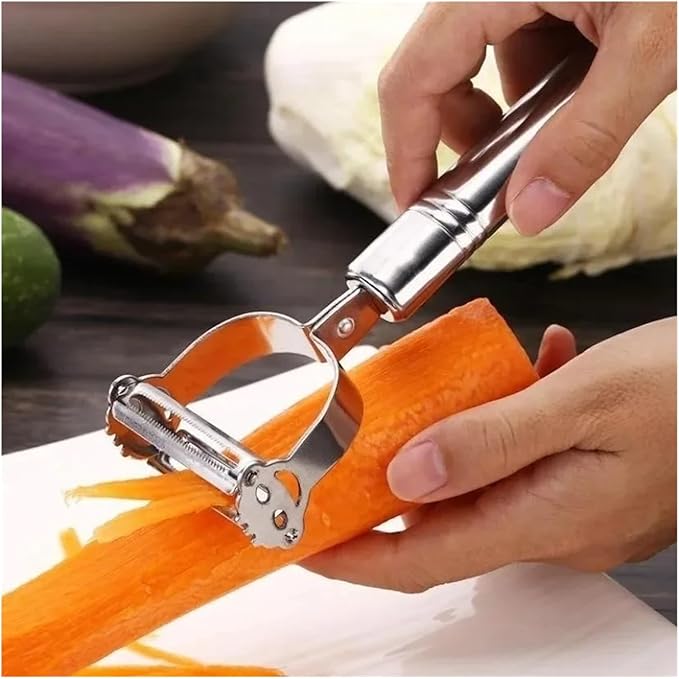 Fit for Multifunctional Stainless Steel Peeler - Fruit, Vegetable, Melon, Potato, Carrot, Cucumber Grater & Julienne Slicer for Home Kitchen Use