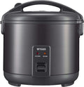 Tiger JNP-S18U-KY 10 Cup Capacity White Rice Cooker with Non-Stick Inner Pot, Retractable Power Cord, and Keep Warm up to 12 hours (Obsidian Black)