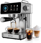 Touchscreen Espresso Machines with Timer 20 Bar Expresso Coffee Machines Professional Stainless Steel Coffee Maker with 51oz Water Tank for Latte Americano, Cappuccino Machine for Home Office