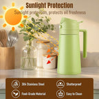 PARACITY 2 in 1 Oil Dipenser Bottle, Stainless Steel (Green-Green)