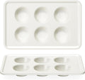 HONGBAKE 2 Pack Nonstick Ceramic Muffin Pan, 6 Cup Muffin tin for Baking, Non-toxic Cupcake Pan, Heavy-duty Aluminized Steel Cupcake Tray with Diamond Texture, Easy To Clean (Cream, 2PCS)