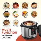 16-in-1 Electric Pressure Cooker, Slow Cook, Rice Maker, Steamer, Yogurt, Warmer & Sterilizer, Programmable with Automatic Keep Warm, 6-Quart Stainless Steel