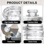 2 Pack Coffee Percolator Glass Top Replacement, Clear Coffee Filter Glass Knob for Electric and Stove Pots, Heat-Resistant Percolator Parts Camping Accessories for Coffee Filter and Makers