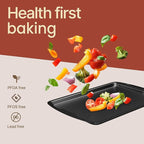 Gray 10-Piece Bakeware Sets, Nonstick Carbon Steel Baking Sheet & Pans, Stackable Space-Saving Bakeware, Dishwasher Safe, Stain-resistant, PFOAPFOSPTFE Free, Oven Safe Up To 450°F (230°C)