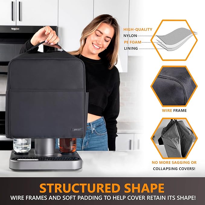 Bartesian Dust Cover - Bartesian Cover for Cocktail Machine - Compatible with Premium, Professional, Duet - Black