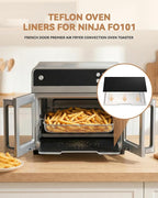 5-Pack Oven Liners for Ninja French Door Premier Air Fry Oven 20.3 Qt Capacity FO101, 12"x 12" Non-Stick Teflon Oven Protectors Mats, BPA & PFOA Free, Reusable for Bottom of Convection Toaster Oven