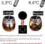 Whiskey Stone Gifts Set, Reusable Metal Ice Cubes, XL Large Stainless Steel Whiskey Stone, Refreezable Ice Ball Set with Storage Case, Unique Christmas Bourbon Gifts, Ice Rocks Wine Chiller
