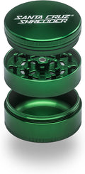 Santa Cruz Shredder Metal Herb Grinder Knurled Top for Stronger Grip 3-Piece Large 2.7" (Green)