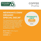 Newman's Own Organics Special Blend Decaf Keurig Single-Serve K-Cup Pods, Medium Roast Coffee, 72 Count