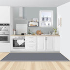 KitchenClouds Kitchen Mat Cushioned Anti Fatigue Rug 22"x72" Water Resistant, Non Slip, Standing and Comfort Desk/Floor Mats for House Sink Office (Grey,0.8inch)