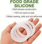 4 Pack Gasket Seal Rings for Bialetti Moka Express Dama 3/4 Cups-Food Grade Silicone Gaskets, Replacement Silicone Sealing Rings-Aluminium Stovetop Coffee Maker Pot Accessories
