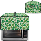 Four Leaf Clover Print St. Patrick's Day Toaster Oven Cover Anti Scratch Microwave Cover for Kitchen Countertop Appliance Dust Protector Decorative Oven Accessories, Green, S