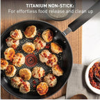 T-Fal Ultimate Hard Anodized Nonstick Fry Pan With Lid 10 Inch, Oven Broiler Safe 400F, Lid Safe 350F, Cookware, Kitchen, Home, Versatile Frying Pan, Skillet, Pots and Pans, Dishwasher Safe, Onyx