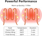 Commercial Deep Fryer with Baskets, 1700W 9.7QT/9.1L Thickened Stainless Steel Countertop Electric Oil Fryer, Large Capacity with Temperature Control (6L)