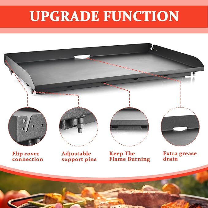 Pre-seasoned 36" Griddle Plate for Blackstone 2267 2310 2322 2309 Iron Forged 36” Omnivore Griddle, Upgraded Replacement Griddle Top for 36 Inch 1554 1560 1803 1818 1820 2210 2212 2266 KT25014 KT25015
