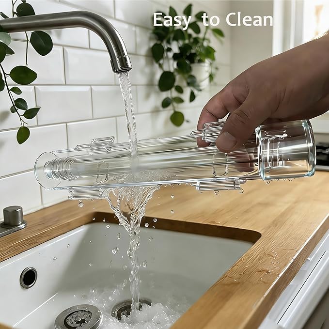 Clear Sushi Bazooka – Easy Sushi Making Kit for Beginners & Professionals | DIY Sushi Maker mold for Perfect Rolls at Home | Fun Japanese Cooking Gadget for Family, Parties & Gift