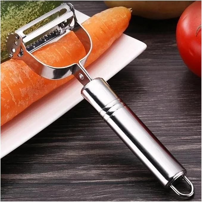 Fit for Multifunctional Stainless Steel Peeler - Fruit, Vegetable, Melon, Potato, Carrot, Cucumber Grater & Julienne Slicer for Home Kitchen Use