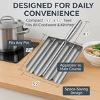 4-in-1 Meatball Maker Tool, 304 Stainless Steel Meatball Scoop & Mold, Makes 4 Uniform Meatballs at Once, Nonstick Release, Dishwasher Safe, for Pasta, Soup, Meal Prep & Party Appetizers