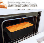 Cast Iron Bread Pan 13x5 Inch Loaf Pan, Cast Iron Baking Pan for Sourdough and Sandwich Bread Loaves