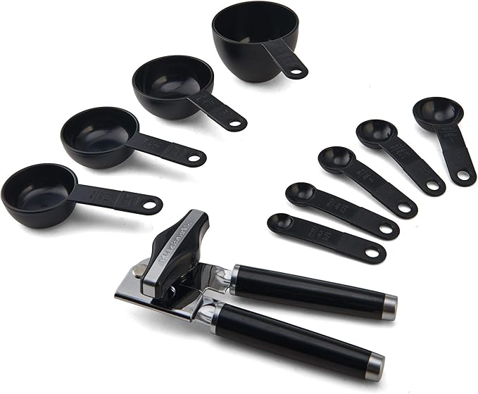 KitchenAid 15-Piece Tool and Gadget Set with Pizza Wheel, 9-Inch, Black