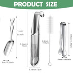 2PCS stainless steel tea filter mesh with hook handle, stainless steel tea diffuser, loose leaf tea infuser (2PCS)